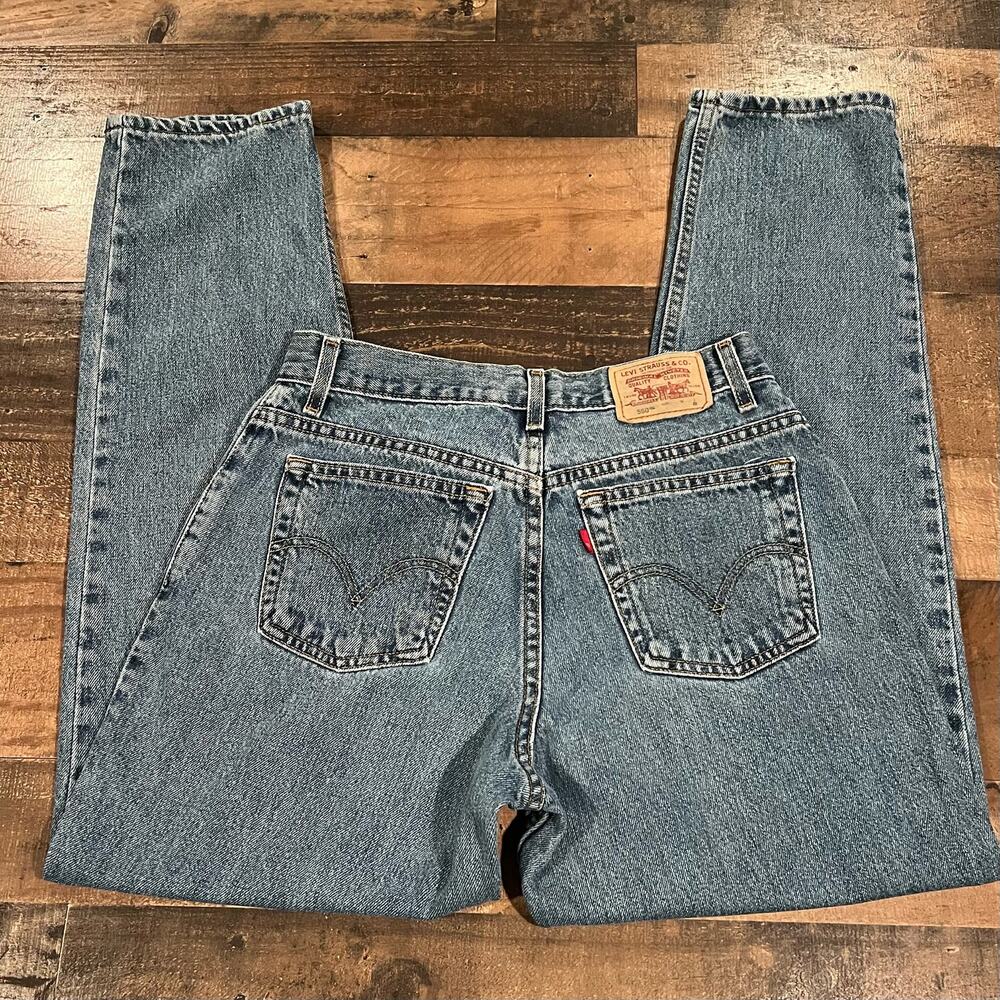 VINTAGE Levi 550 Jeans Women 10 Relaxed Fit Taper Leg Denim Y2K - Picture 4 of 7